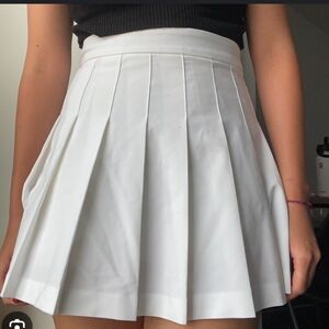 Sunday Best White Pleated Skirt
